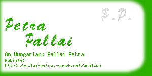 petra pallai business card
